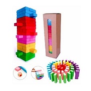 Wooden Blocks Toys with Dices Board Educational Puzzle